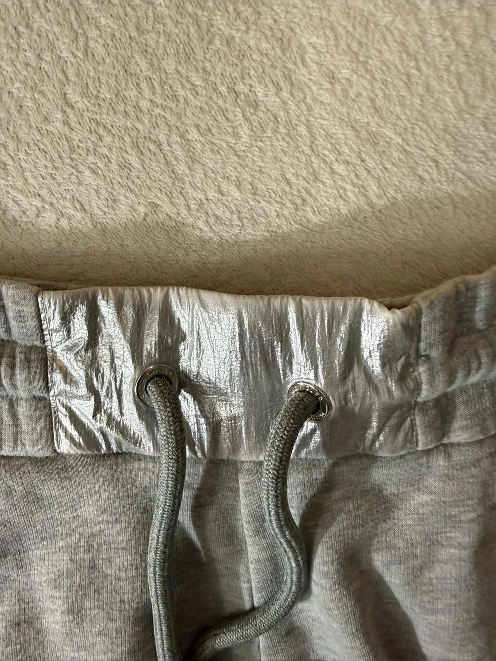 Moncler Gray Athletic Drawstring Knit Shorts